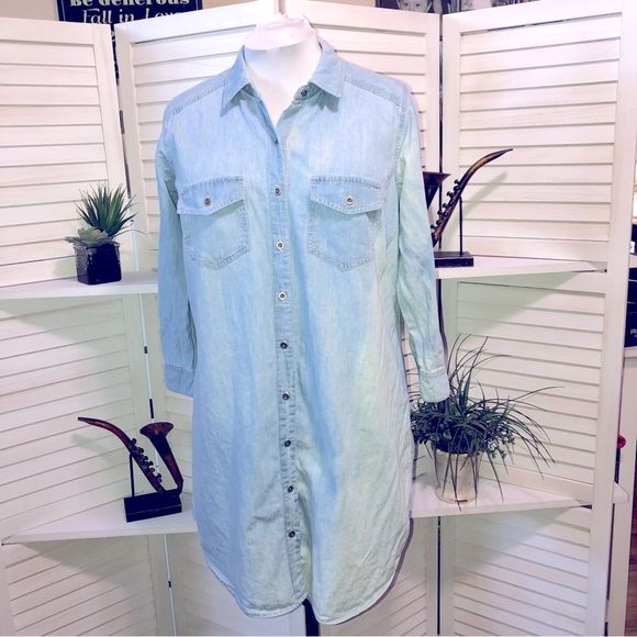 Max Jeans Dresses & Skirts - Vintage Y2K jeans shirt dress sz 1XL